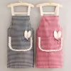 New bambus-joint cotton apron, a fashionable home apron, a kitchen lady's cooking oil-proof work uniform, a breathable waistband Item Picture
